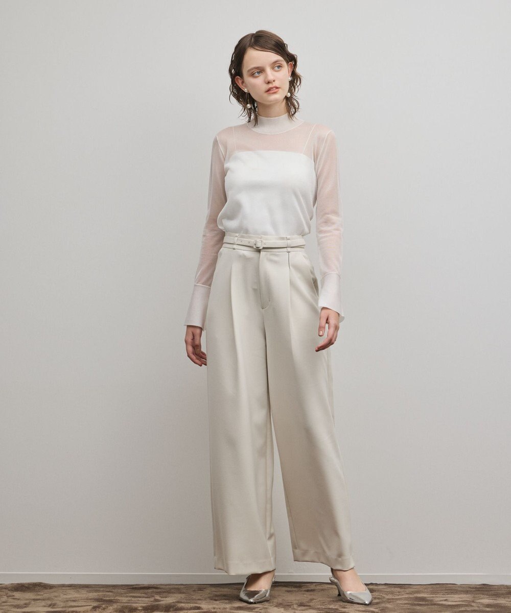 GRACE CONTINENTAL ダブルクロスワイドパンツ 