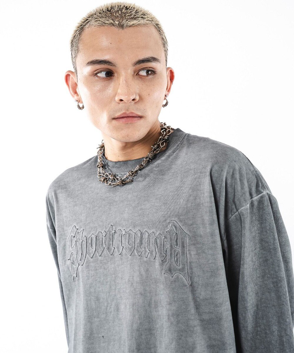 WEGO 【ユニセックス着用ITEM/MLサイズ展開】コールドダイダメージアップリケT（LS） 