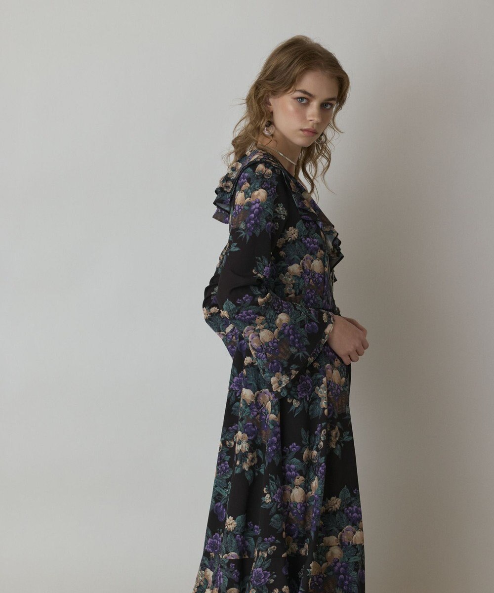 GRACE CONTINENTAL ボタニカルベリープリントワンピース 