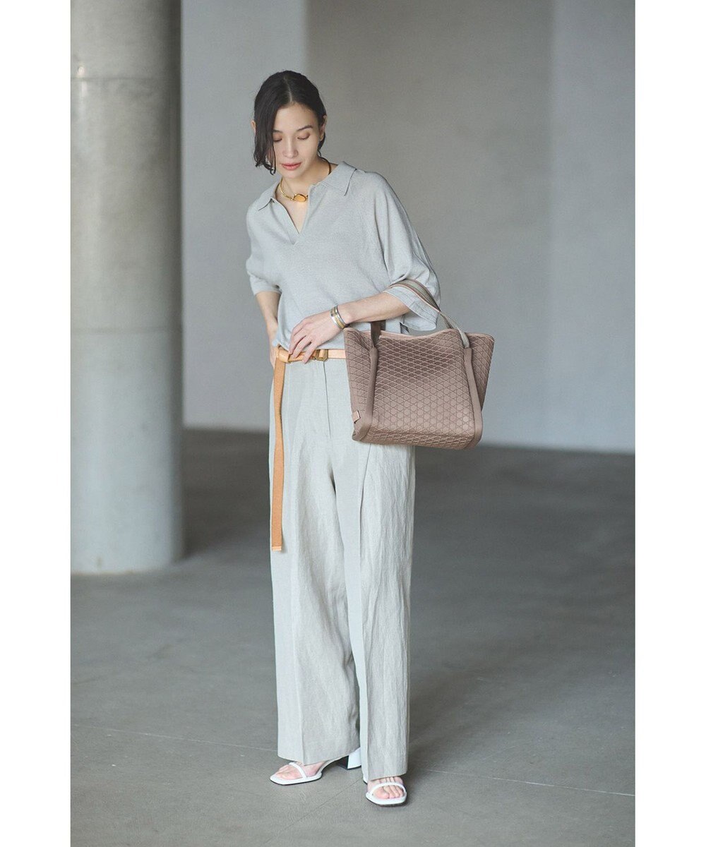 MIYABIYA LAQUOH【撥水加工】篭目柄エンボスボンディングトートS 