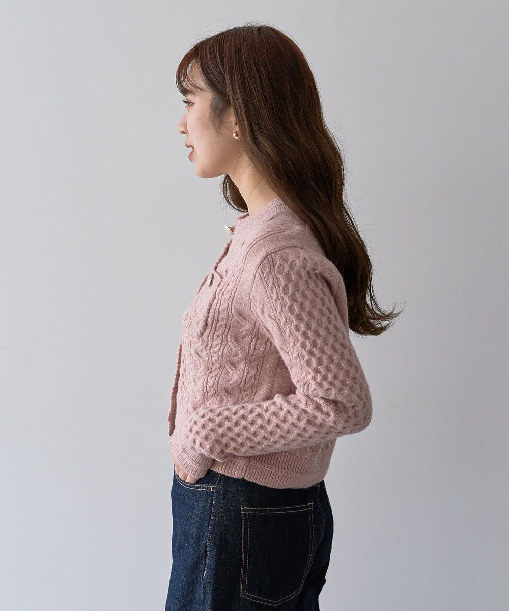 Green Parks ・ｓｗｉｎｇ　ｂｙ　ケーブルニットカーディガン 