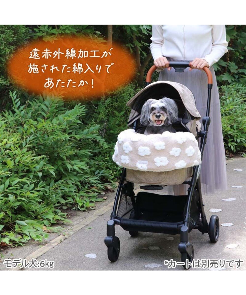 PET PARADISE ペットパラダイス 遠赤外線 ボアカート用クッション 《お花柄》 