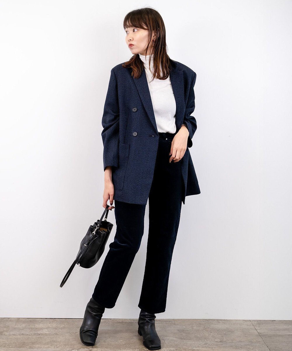 caqu レギュラーストレート 裏起毛コーデュロイパンツ 