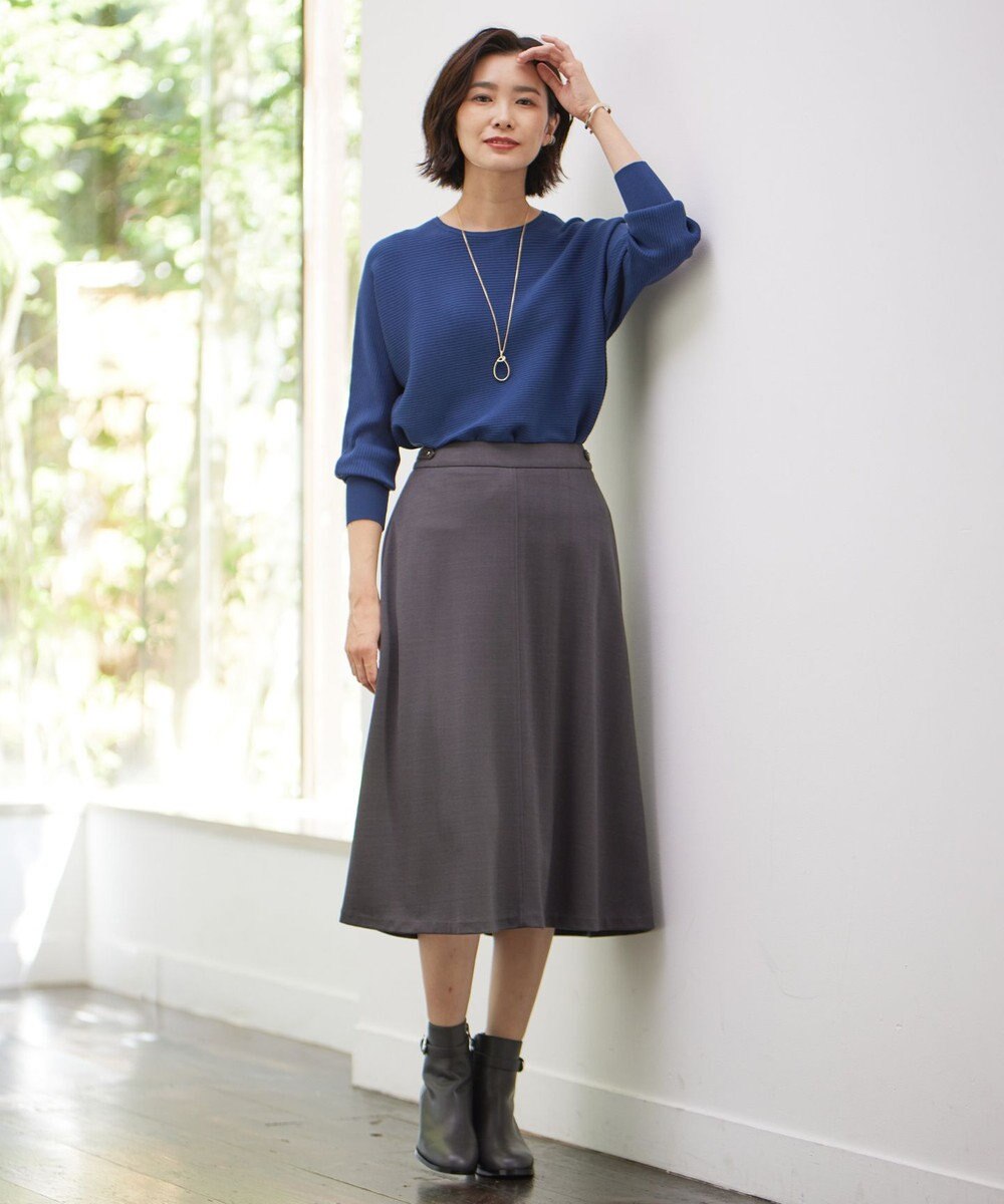 J.PRESS LADIES 【洗える】セルロースリバー スカート 