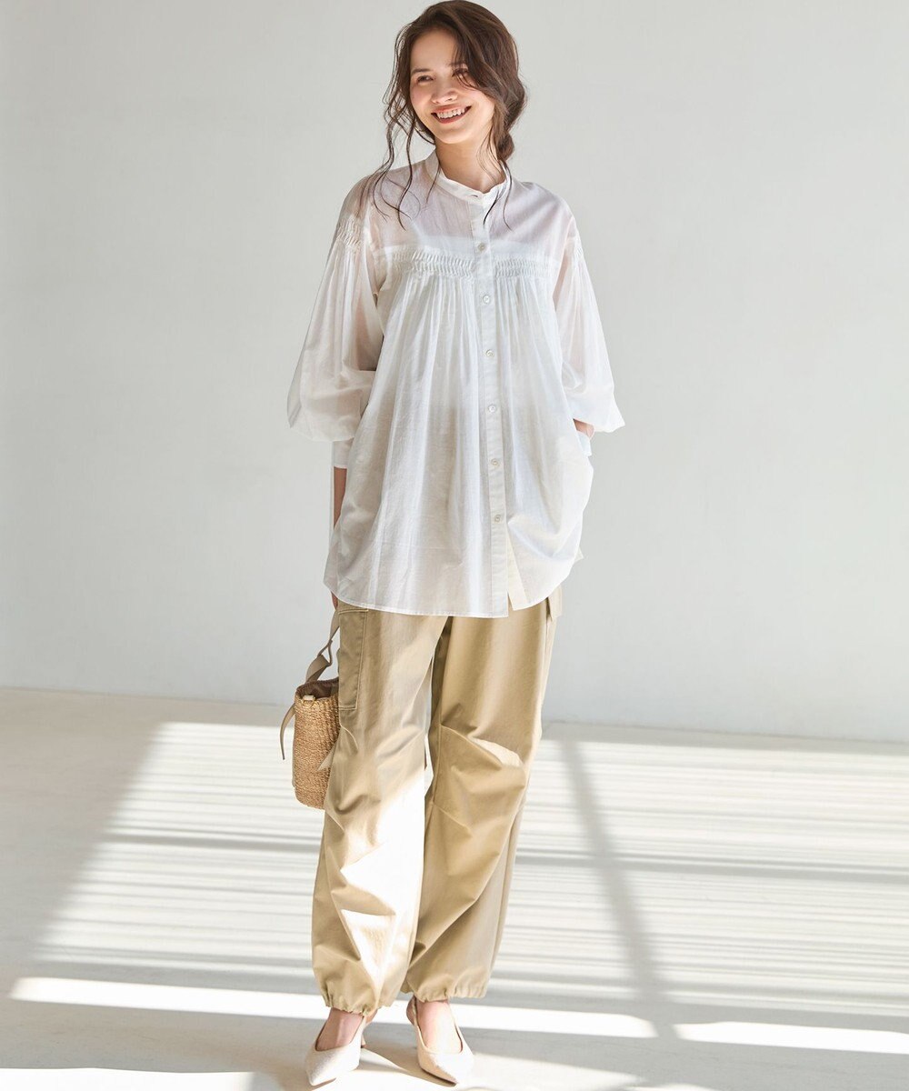 23区 L 【SLOW/一部店舗限定】ハイカウントギャバ パラシュート カーゴパンツ 