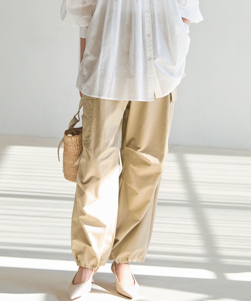 23区 L 【SLOW/一部店舗限定】ハイカウントギャバ パラシュート カーゴパンツ 