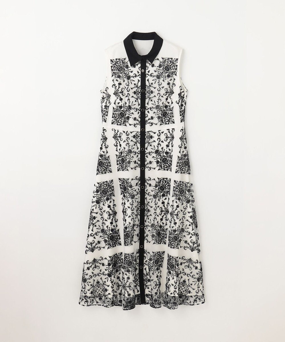 GRACE CONTINENTAL 刺繍フレアドレス 