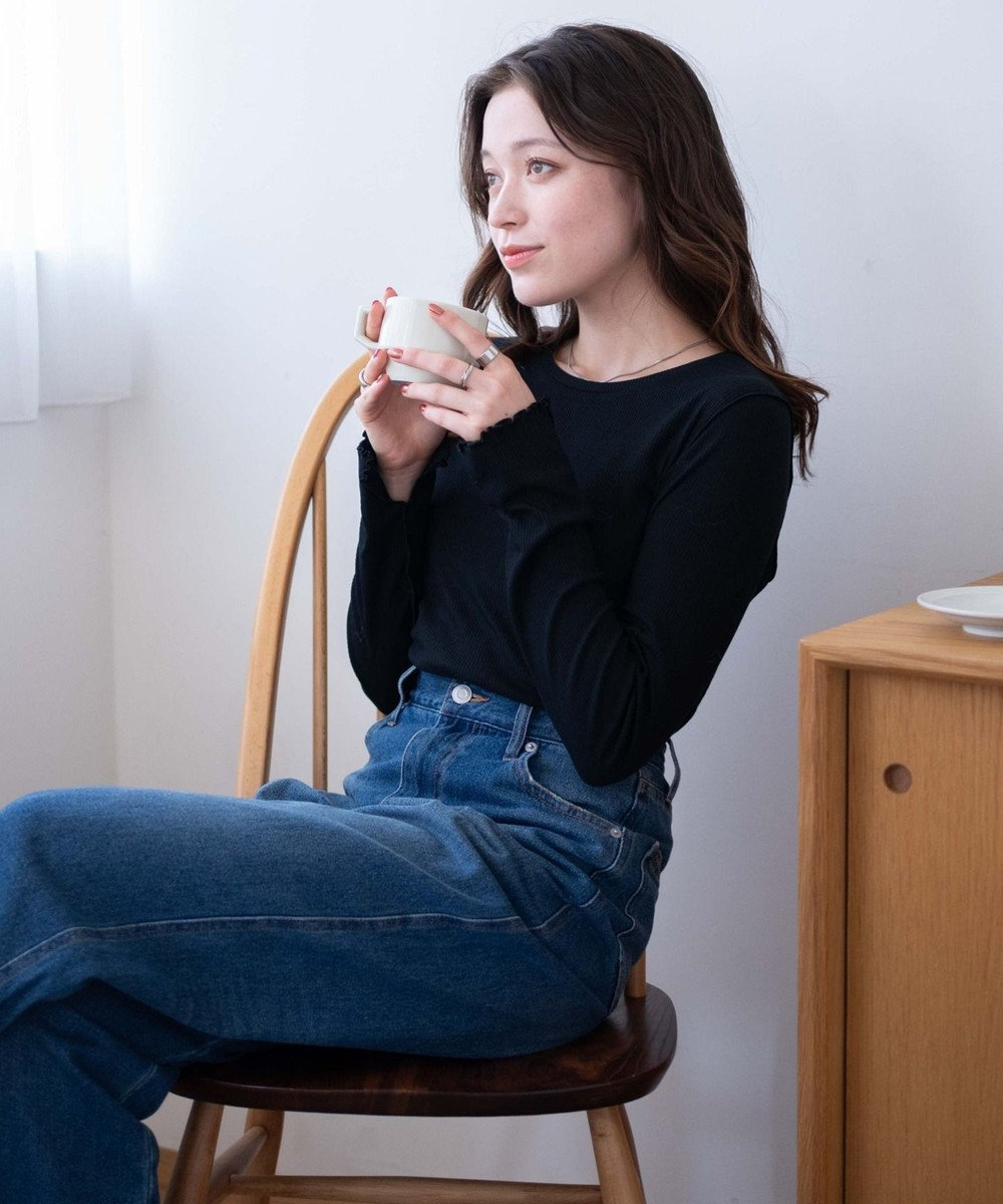 WEGO ソフトタッチクルーネックロンT 