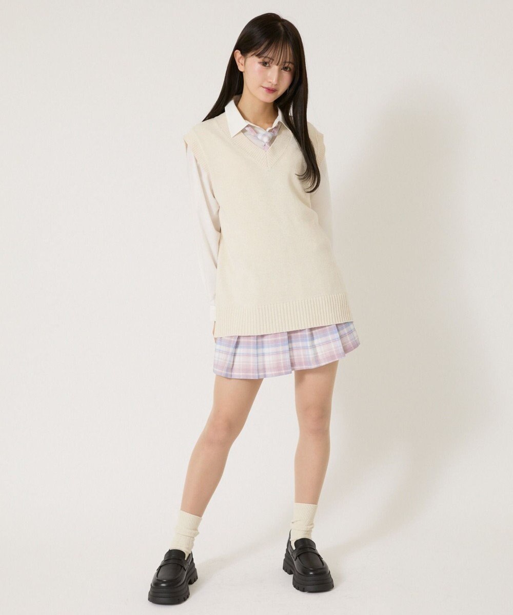WEGO 【SCHOOLITEM】無地ニットベスト 