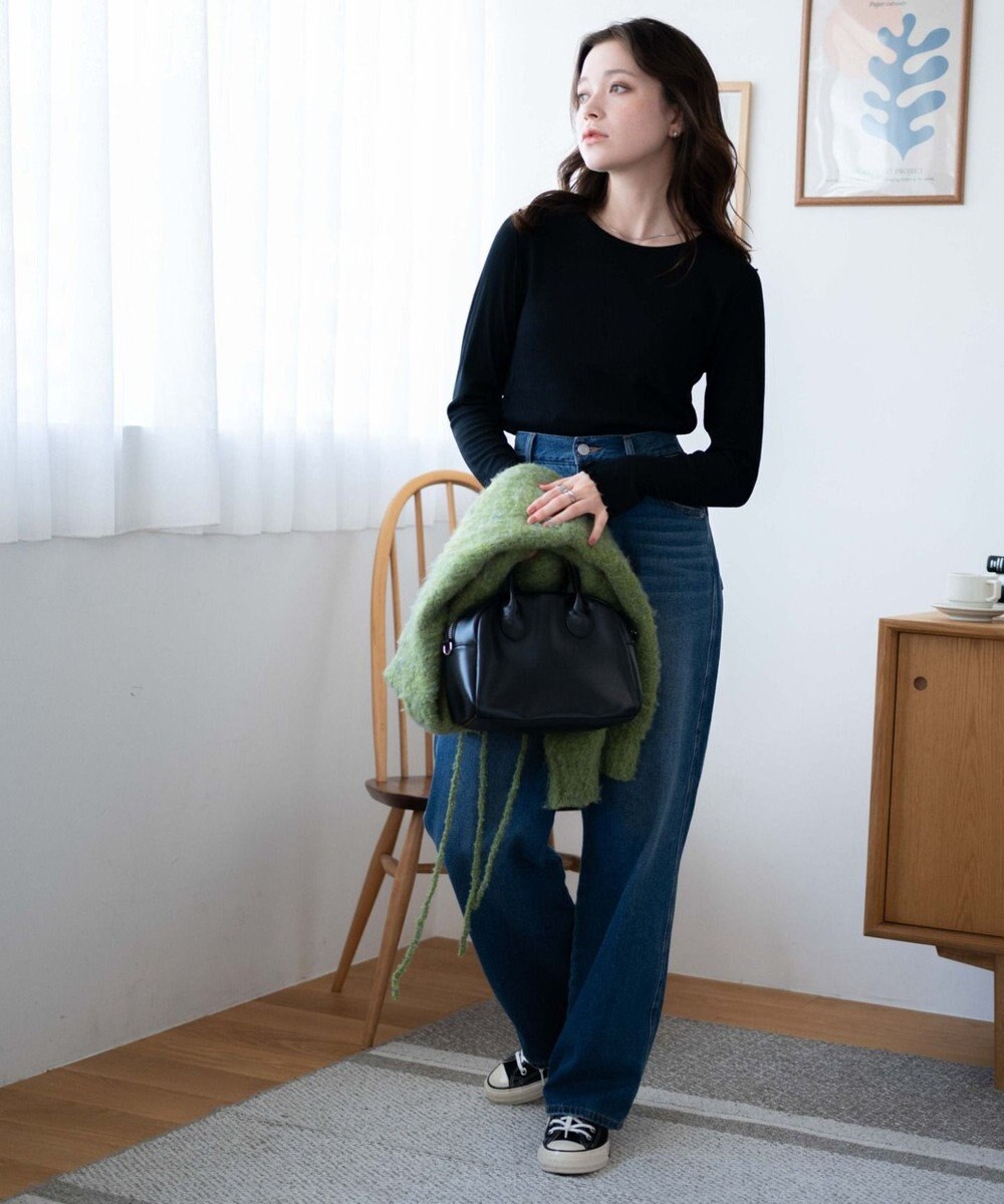 WEGO ソフトタッチクルーネックロンT 