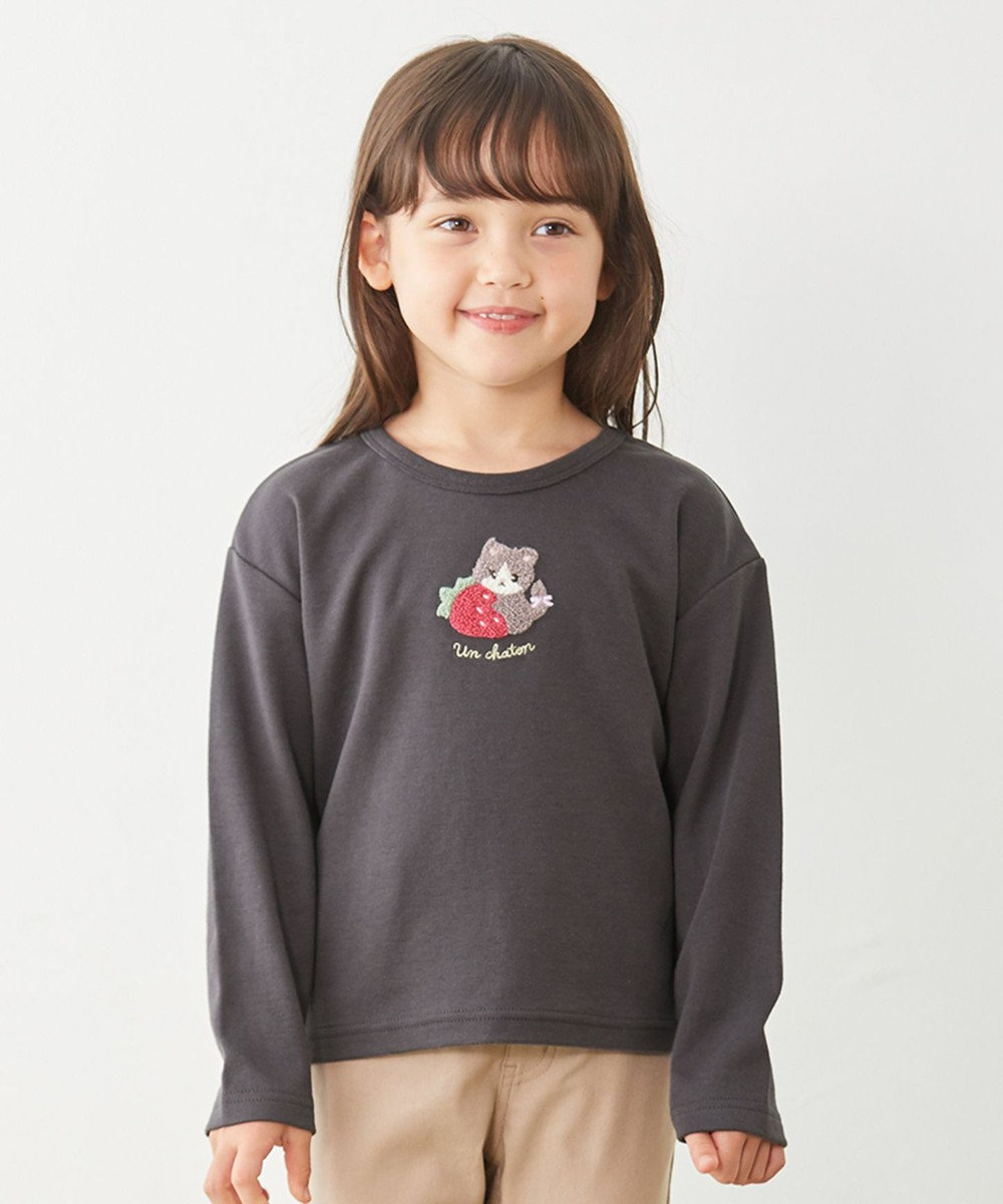 アニマルサガラ刺繍長袖Ｔシャツ / any FAM KIDS | ファッション通販