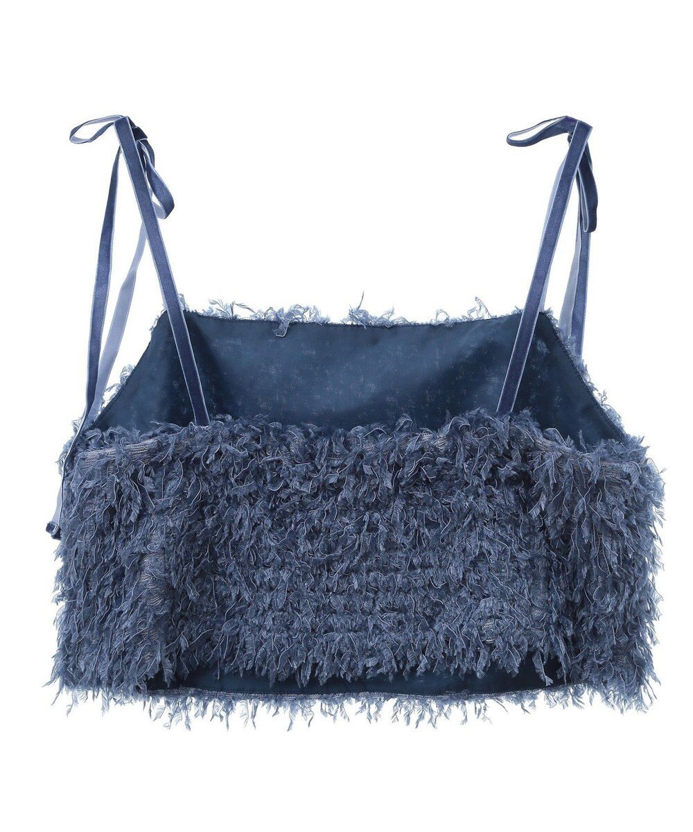 earth music&ecology ベロアリボンフェザービスチェ 