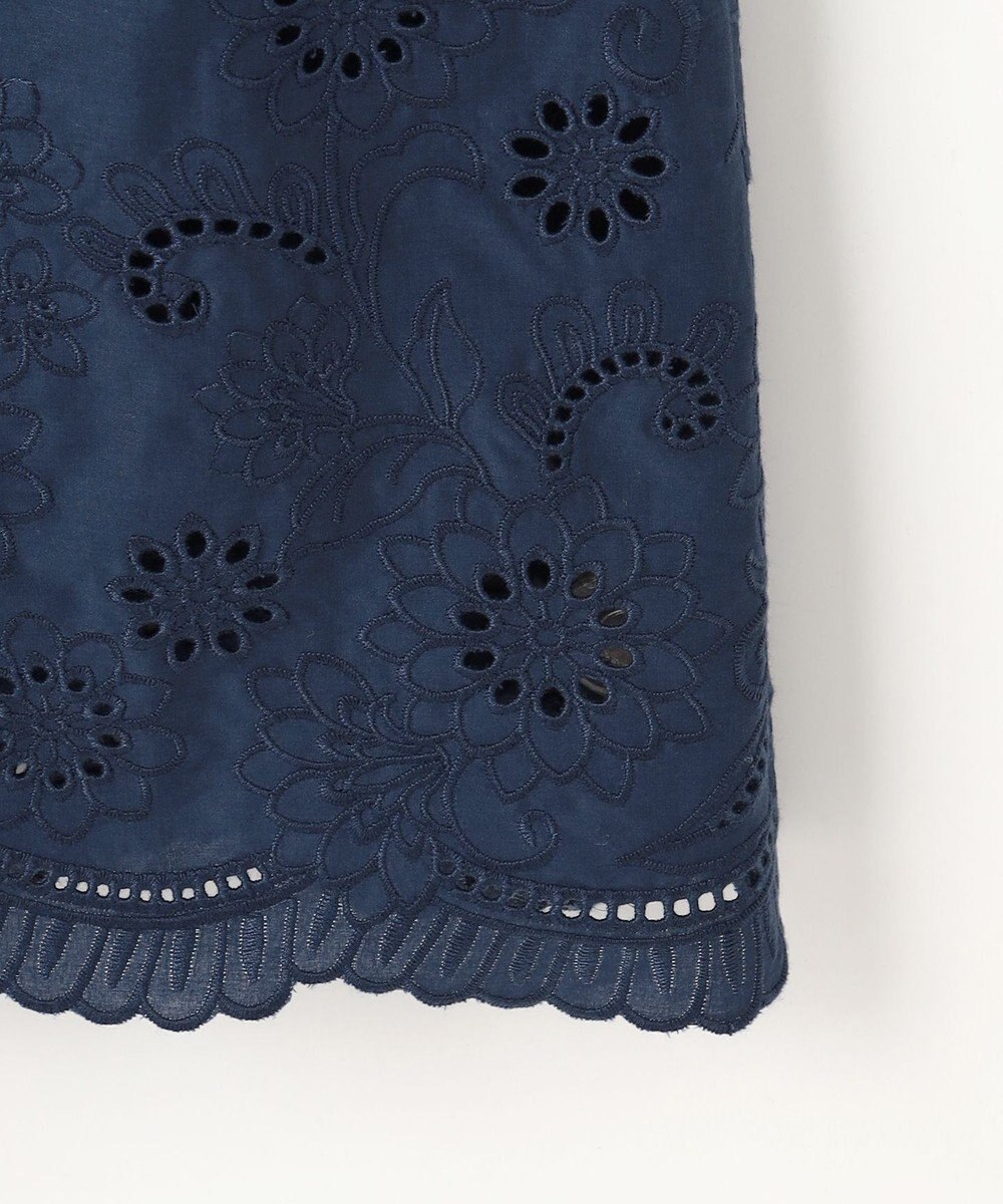 自由区 【カタログ掲載・接触冷感・洗える】エンブロイダリーローンシャツ ワンピース 