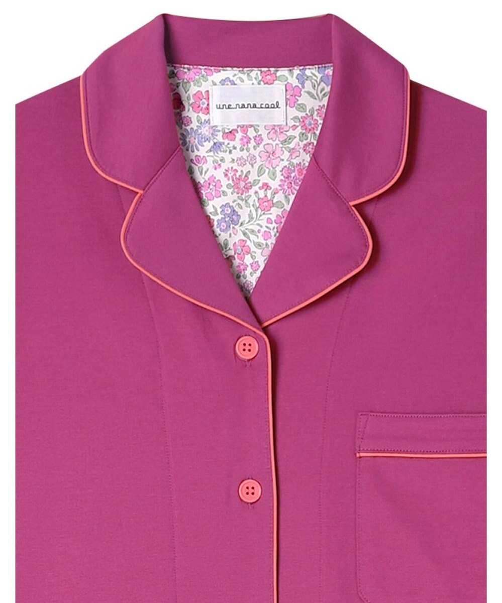 une nana cool 【綿100%】60/2 やわらか天竺 半袖開襟パジャマ MADE WITH LIBERTY FABRIC 