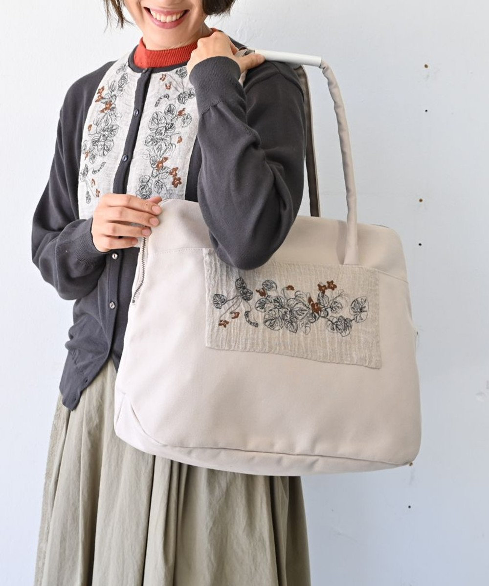 スミレの押し花刺繍バッグ big size / AND WOOL | ファッション通販 【公式通販】オンワード・クローゼット