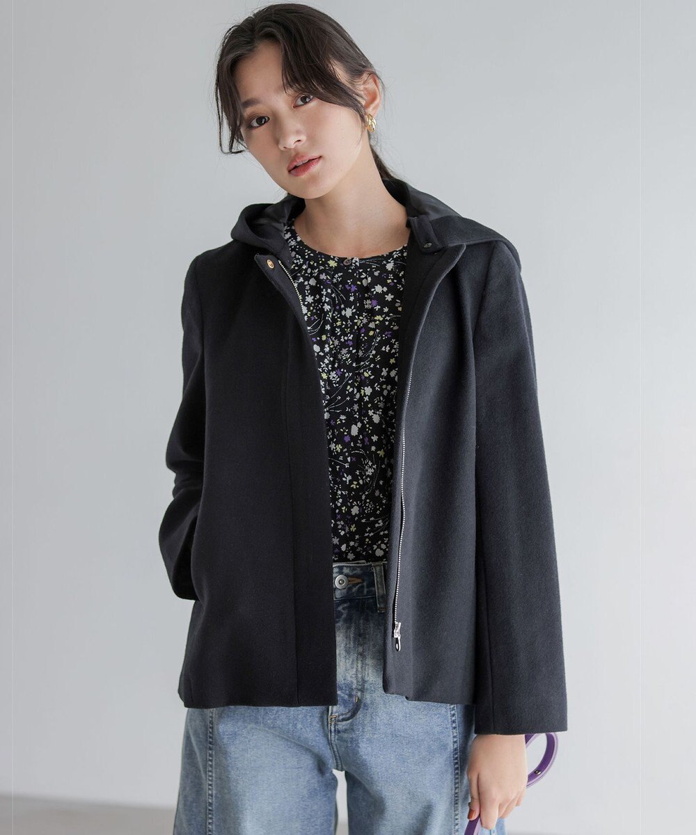 組曲 L ウールモッサ ショートコート 