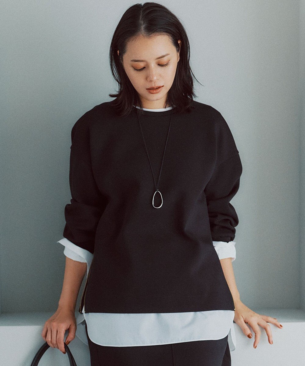 23区 S 【VERY掲載/洗える】コットンエアーダンボール サイドジップ カットソー 