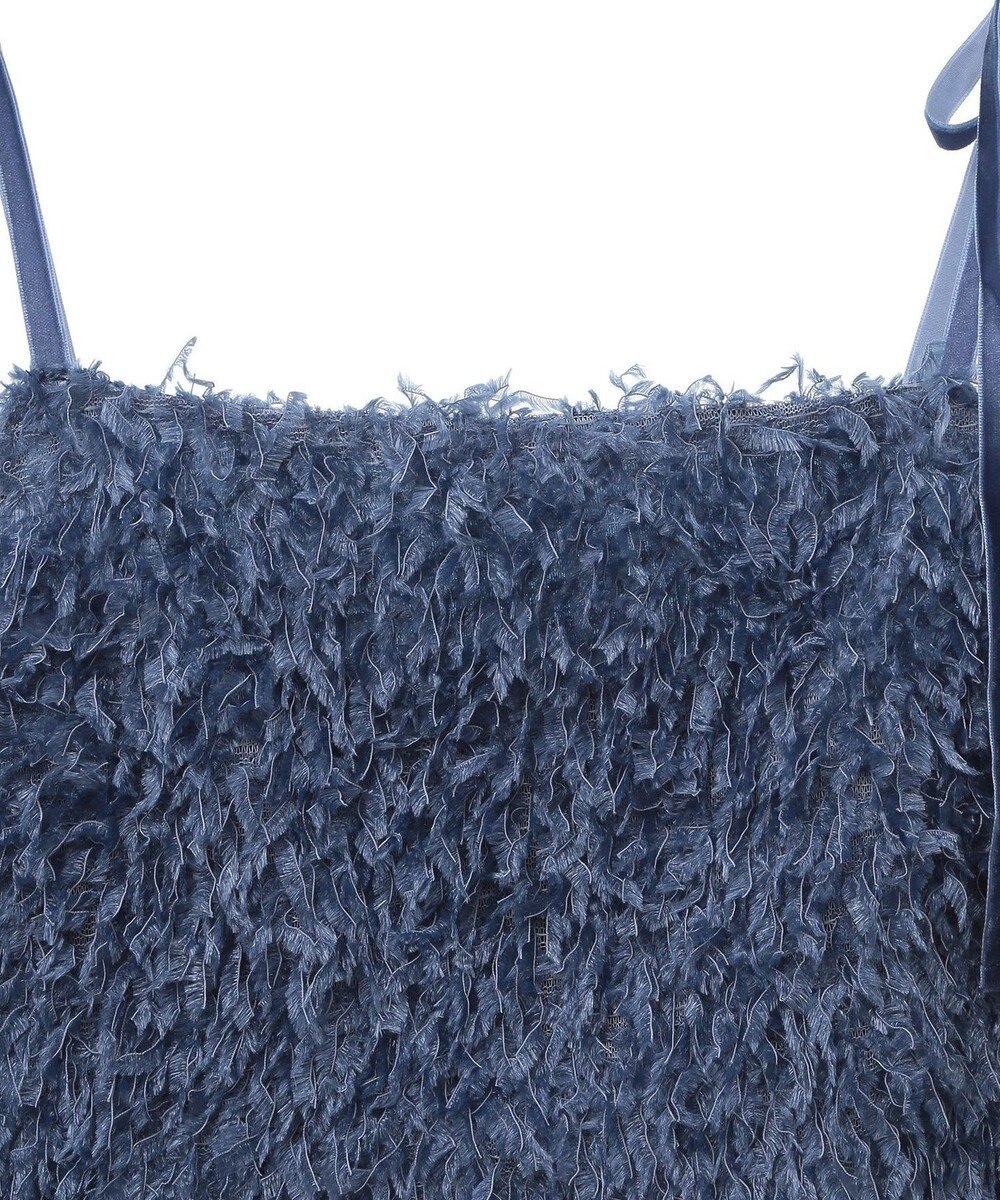 earth music&ecology ベロアリボンフェザービスチェ 