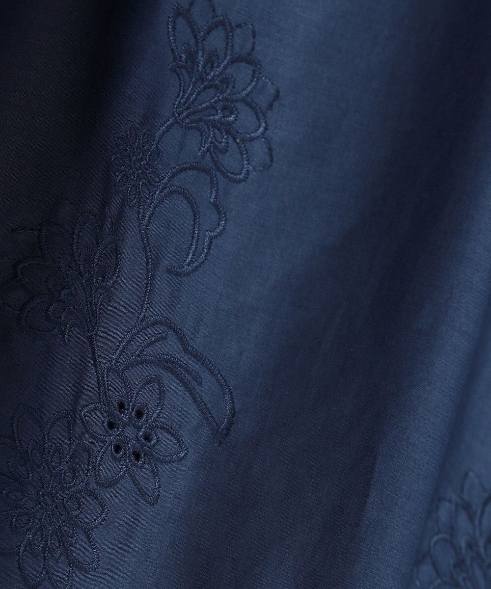 自由区 【カタログ掲載・接触冷感・洗える】エンブロイダリーローンシャツ ワンピース 