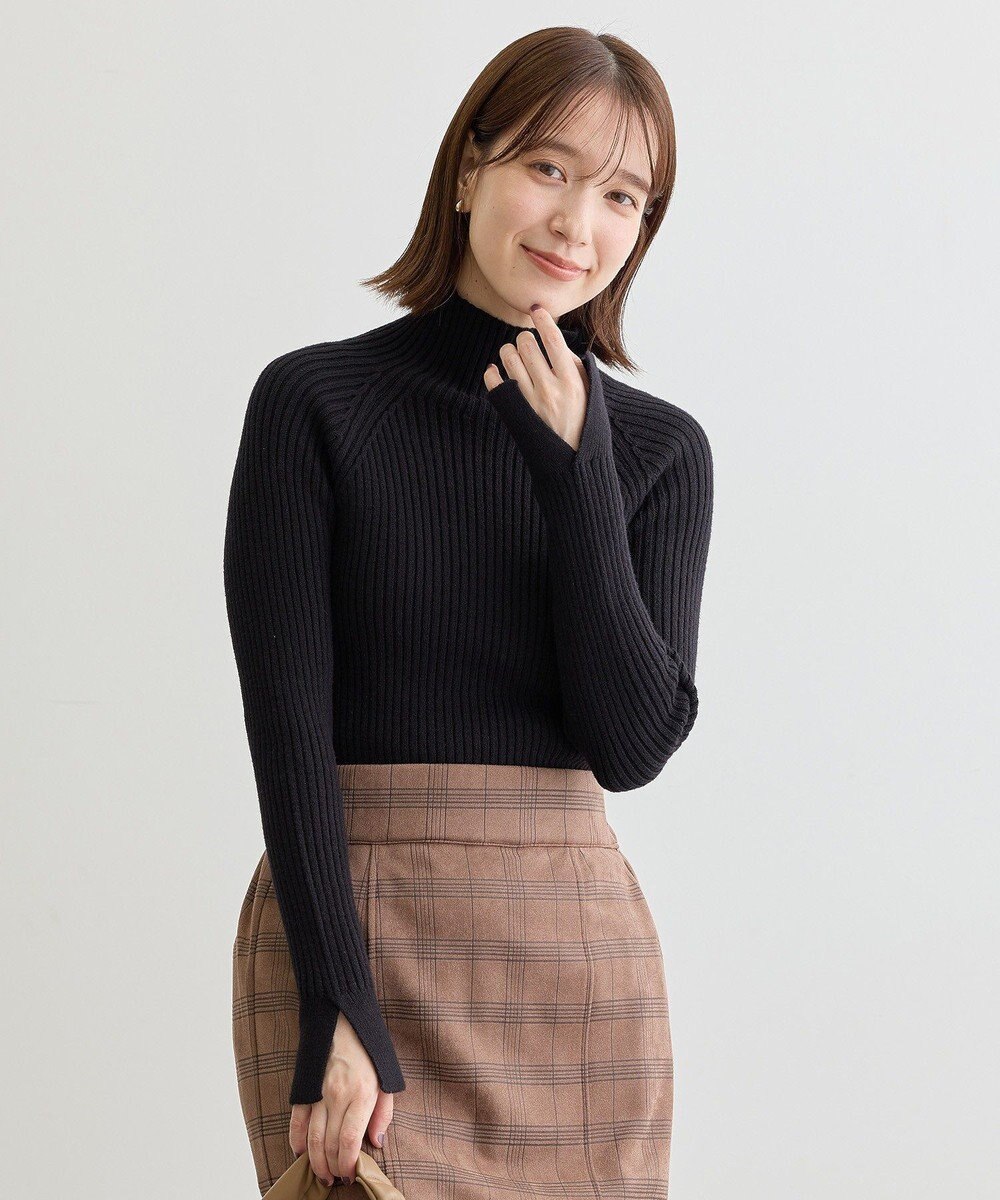 Green Parks ・Ｐｅｔｉｔ　Ｆｌｅｕｒ　ボトルネックリブニット 