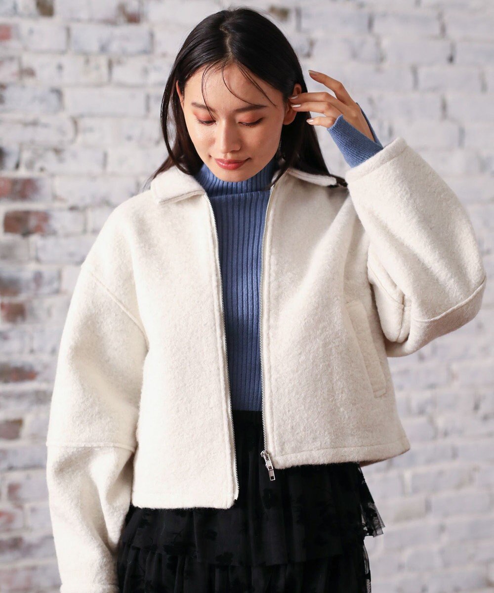 Green Parks ・Ｐｅｔｉｔ　Ｆｌｅｕｒ　ボトルネックリブニット 