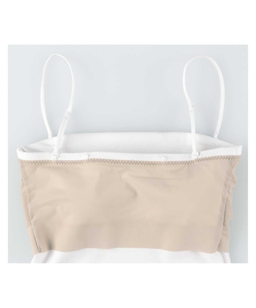 AMPHI カップ付きインナー 【ブラトップ】 ストラップ取り外し可 上向きで立体的なバストシルエット しめつけ感が少ない 脇スッキリ JWG102 アンフィ／ワコール 