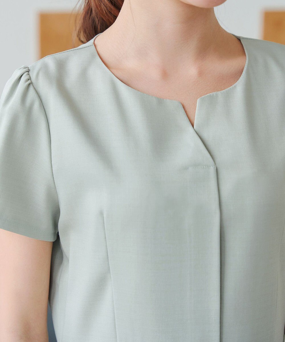 Tiaclasse 【小倉優子さん着用・洗える】フラップ付きミディアム丈フレアワンピース 