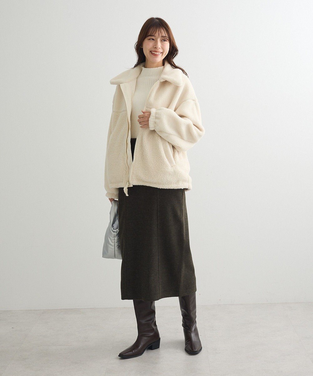 Green Parks ・Ｐｅｔｉｔ　Ｆｌｅｕｒ　ボトルネックリブニット 