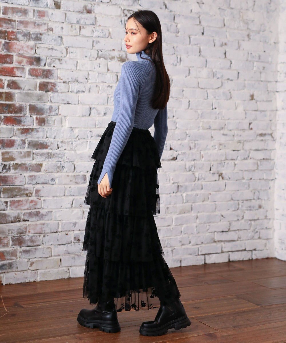 Green Parks ・Ｐｅｔｉｔ　Ｆｌｅｕｒ　ボトルネックリブニット 