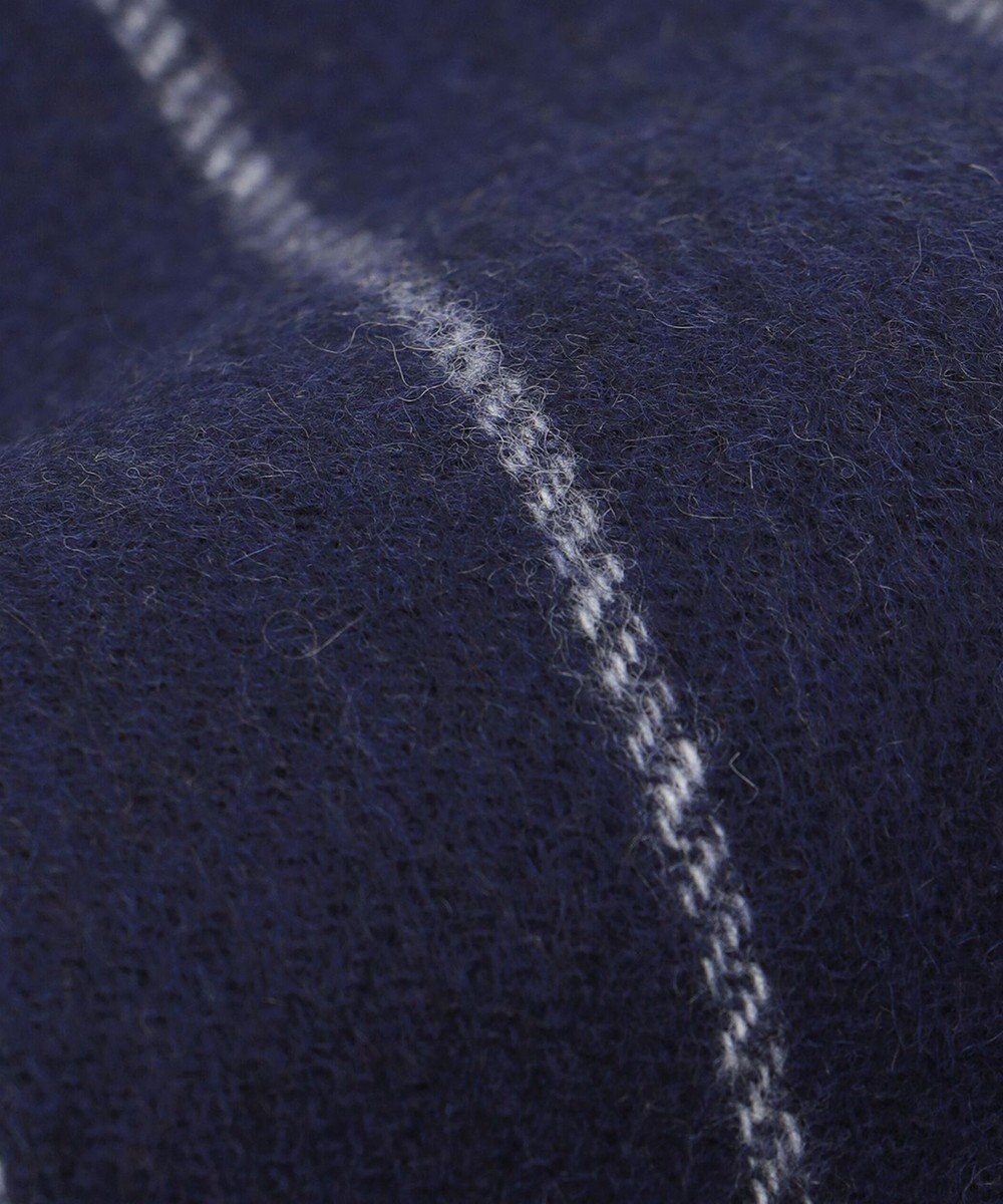 J.PRESS MEN リバーシブル カシミヤマフラー チェック×ストライプ 