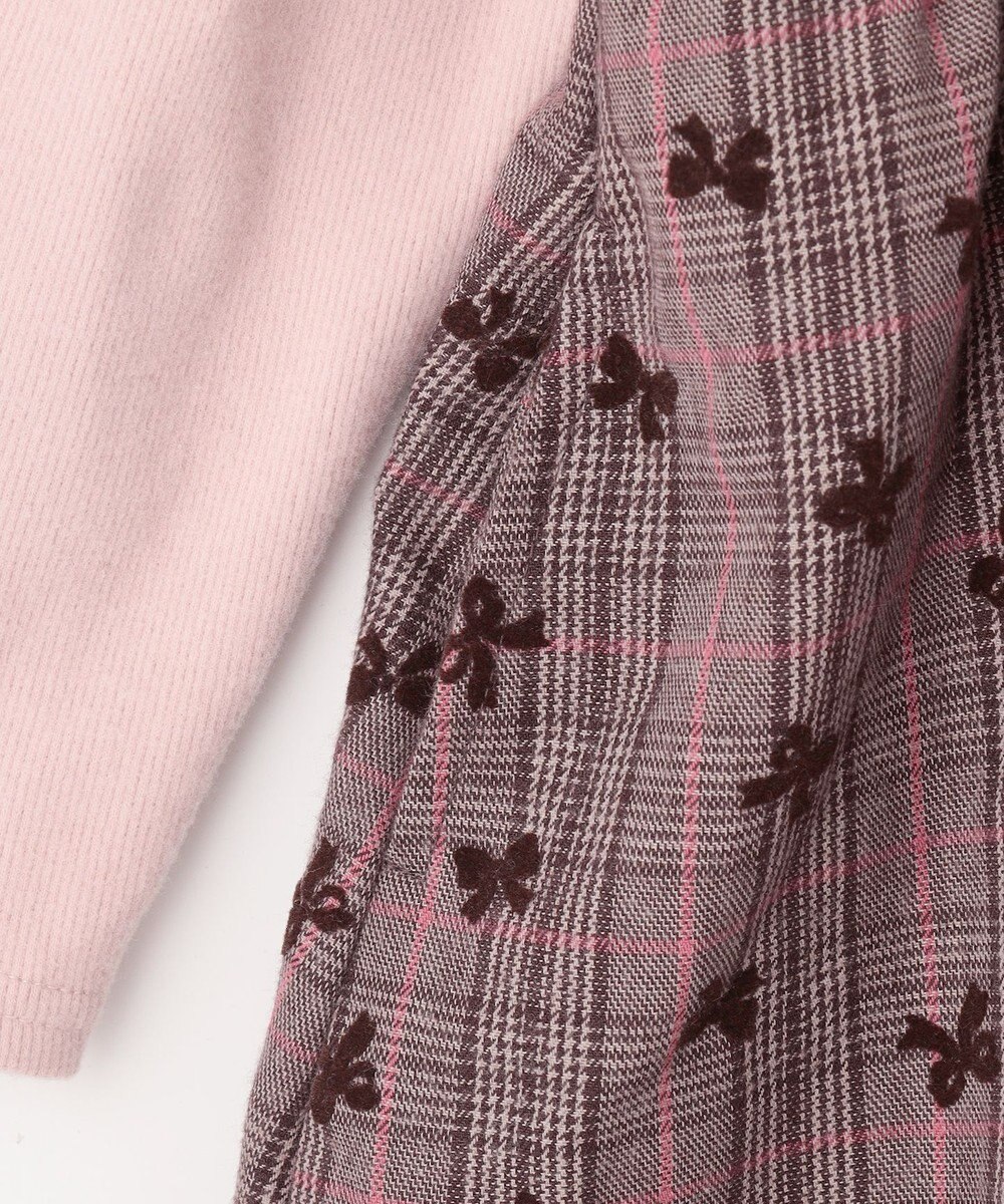 ANY KIDS チェック柄 ドッキング ワンピース 