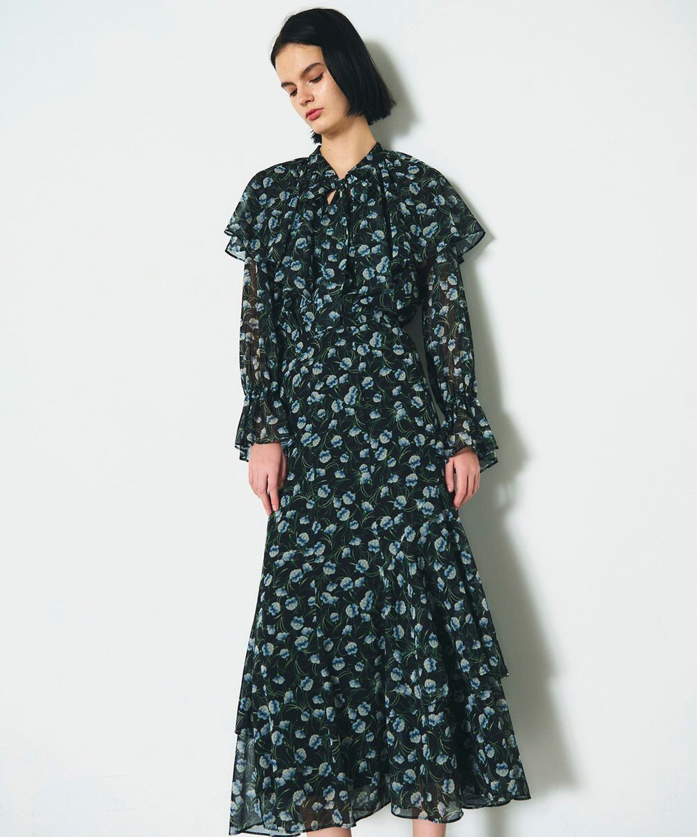 GRACE CONTINENTAL スモールフラワーマーメイドスカート 