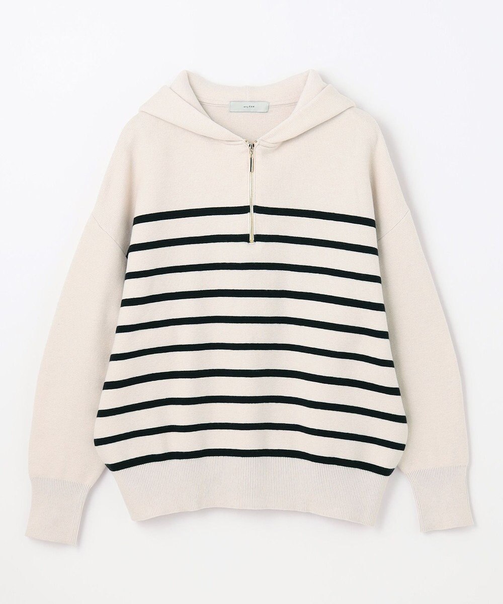 ANY 【洗濯機可】しあわせタッチハーフジップフーディー 