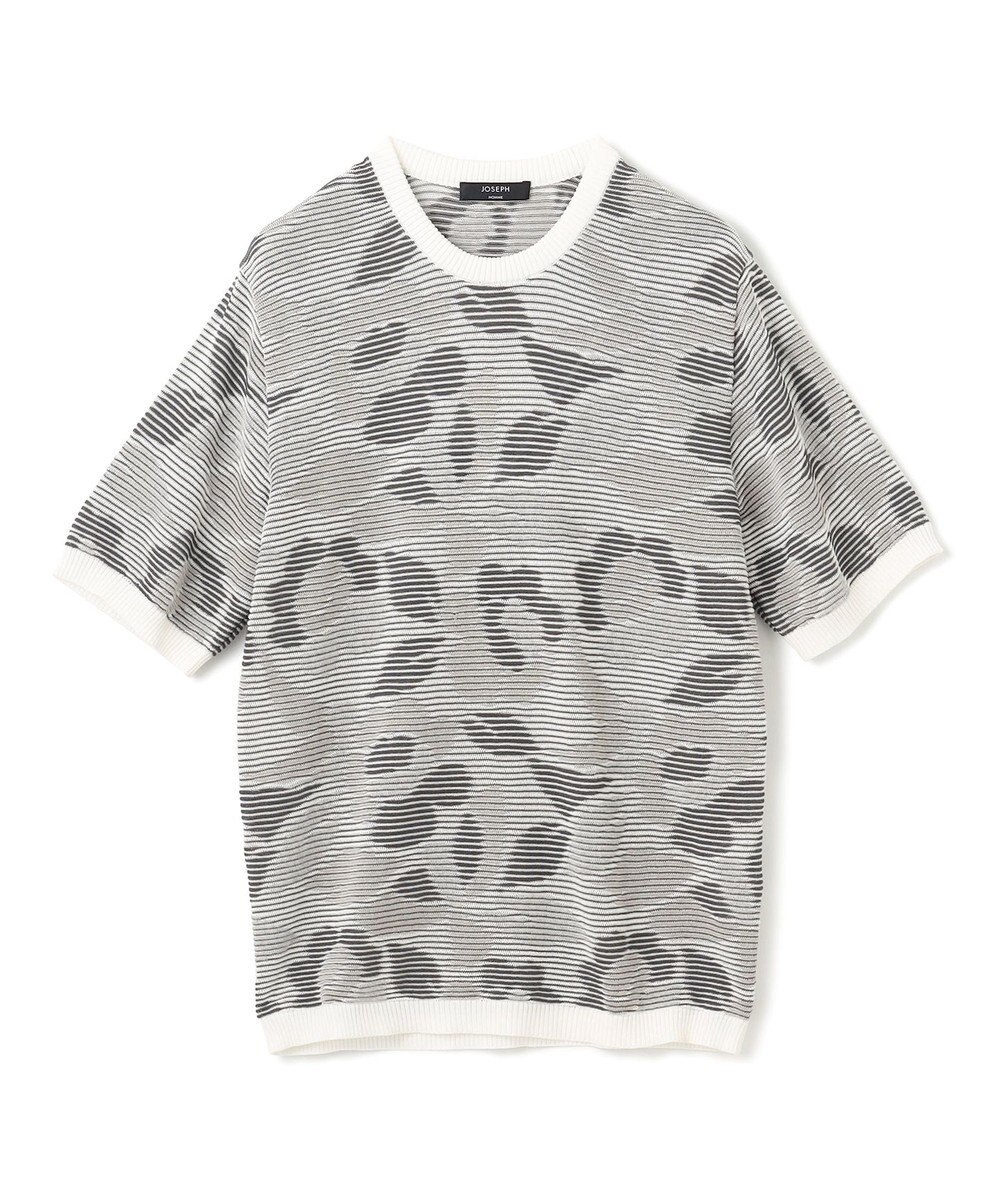 JOSEPH HOMME メキシカンブラインドジャガード　クルーネック半袖ニット 