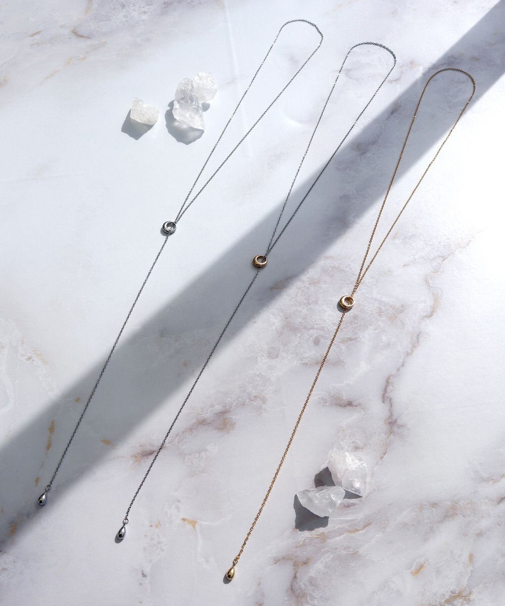 Tiaclasse 涙型ラリエットネックレス 