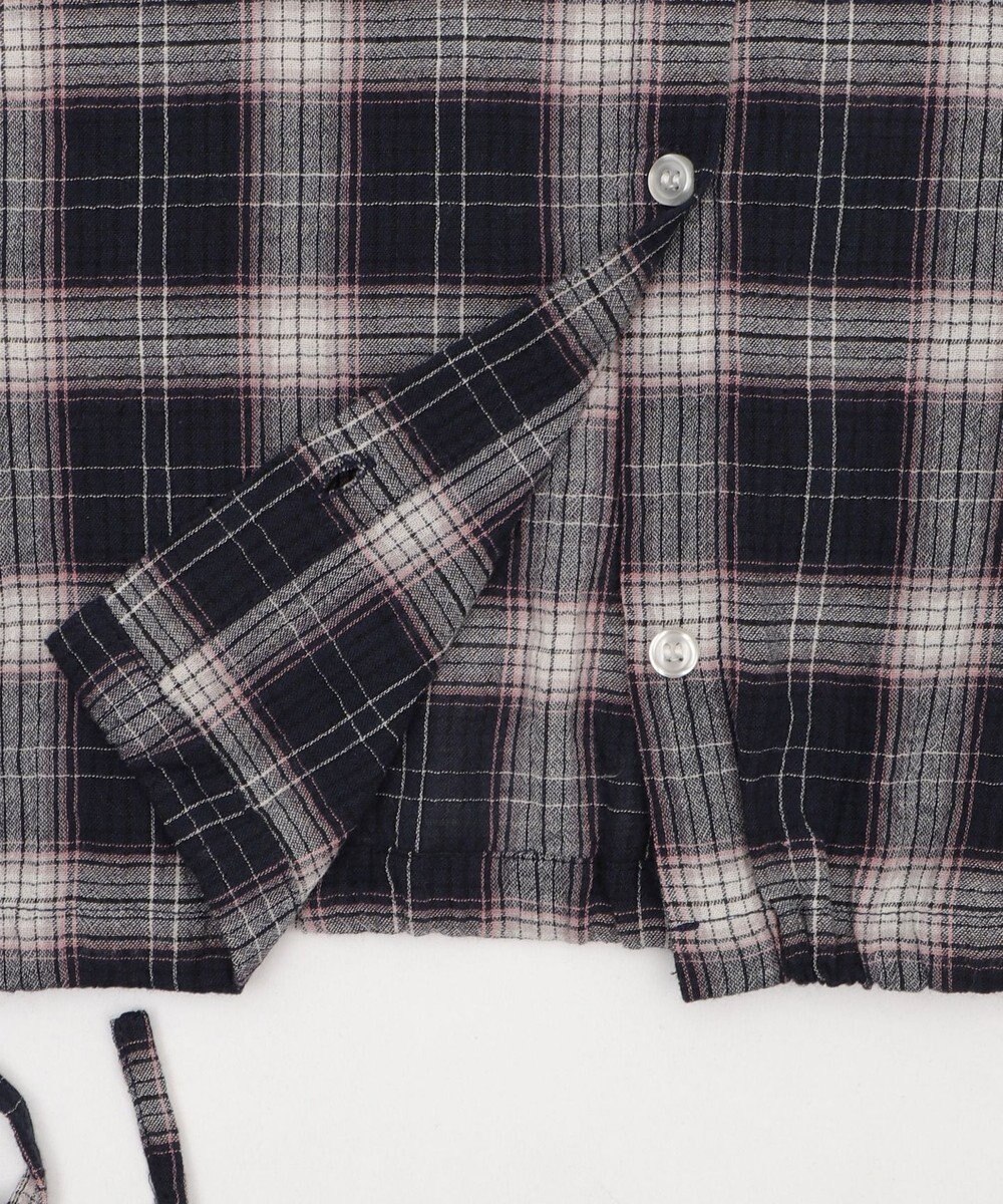 WEGO チェックショートフードシャツ 