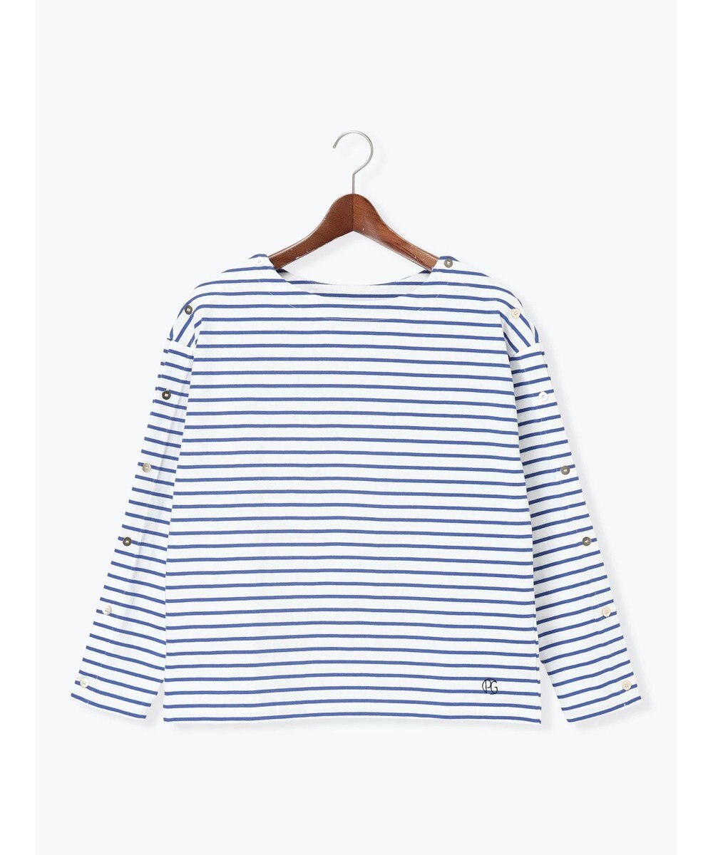 Te chichi ショルダー釦ボーダーカットソー 