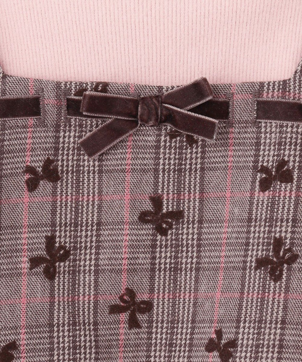 ANY KIDS チェック柄 ドッキング ワンピース 