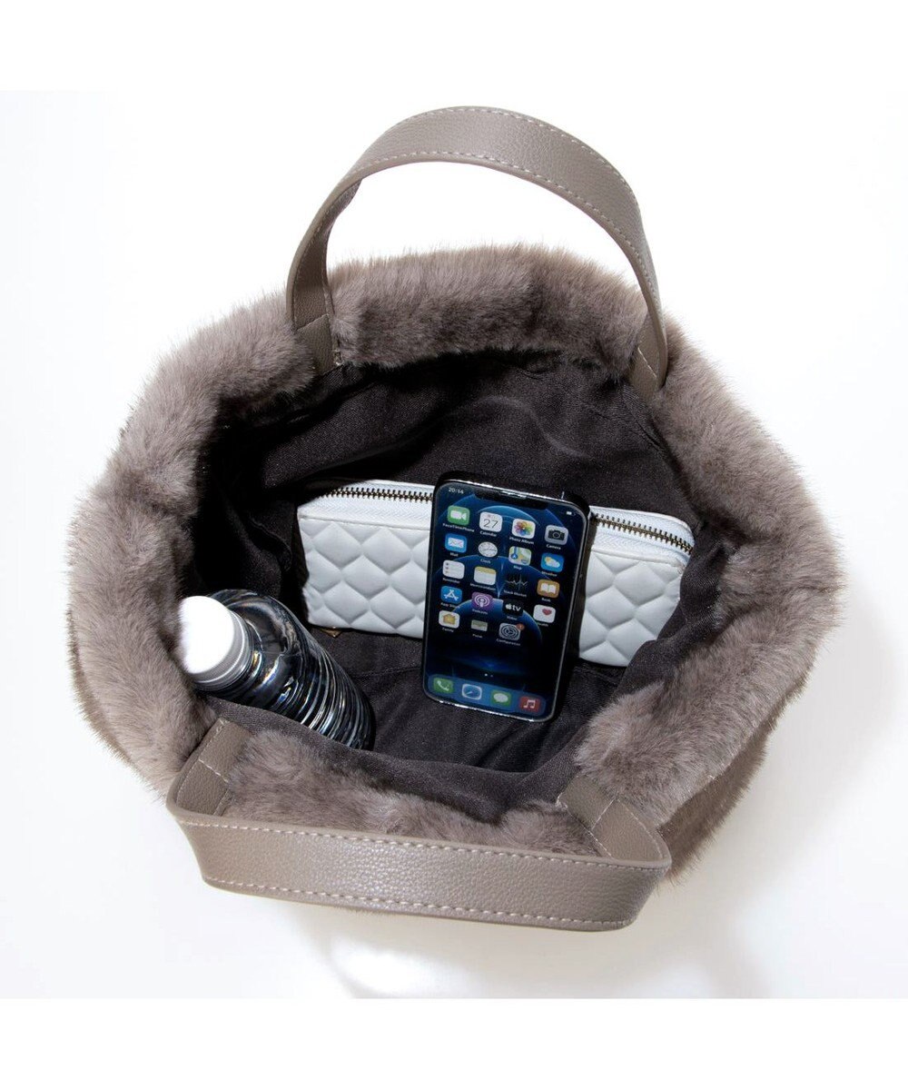 UNBILLION カシュカシュ cachecache / ミンク風ファーシンプルトート 