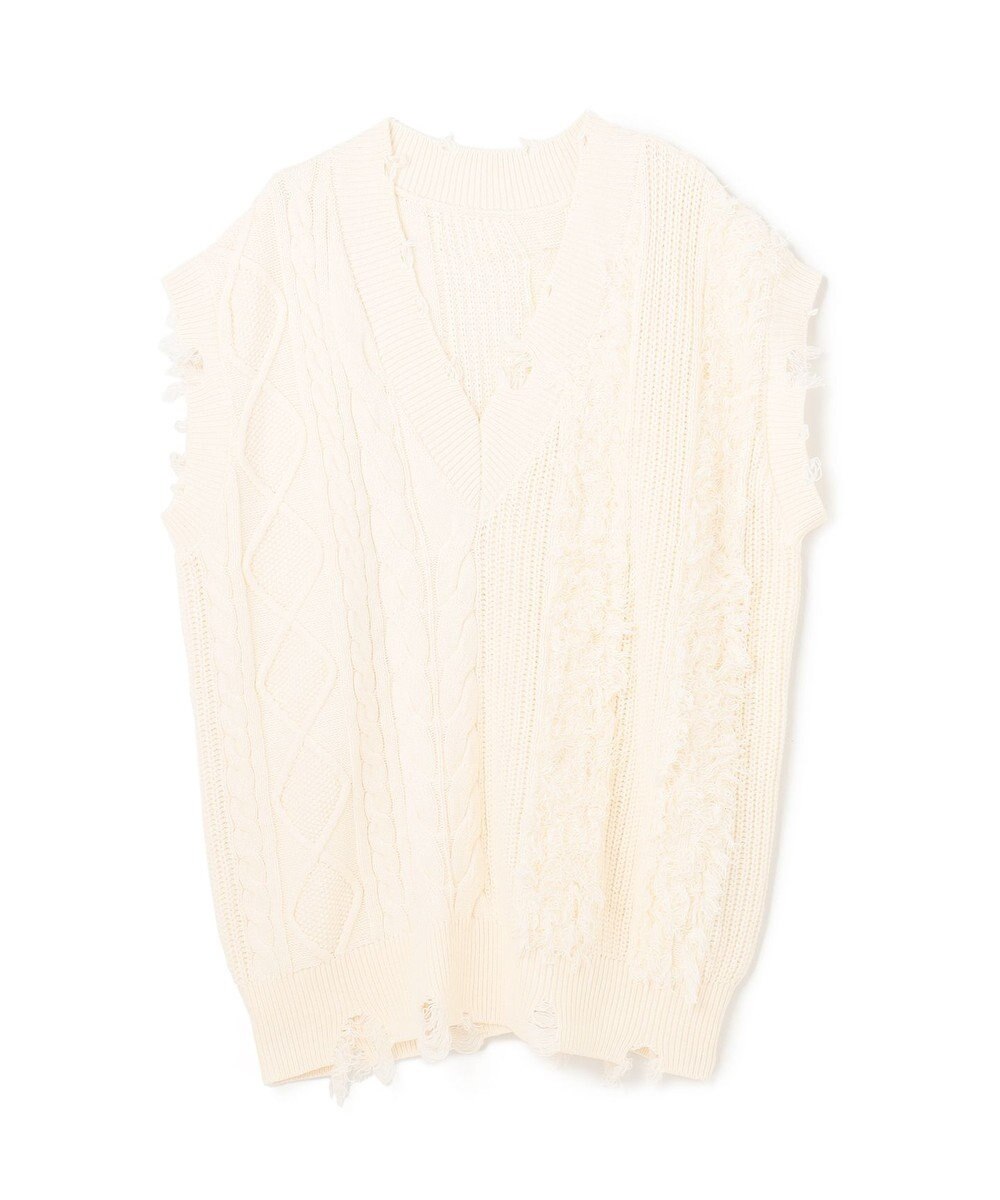 GRACE CONTINENTAL クラッシュニットトップ 