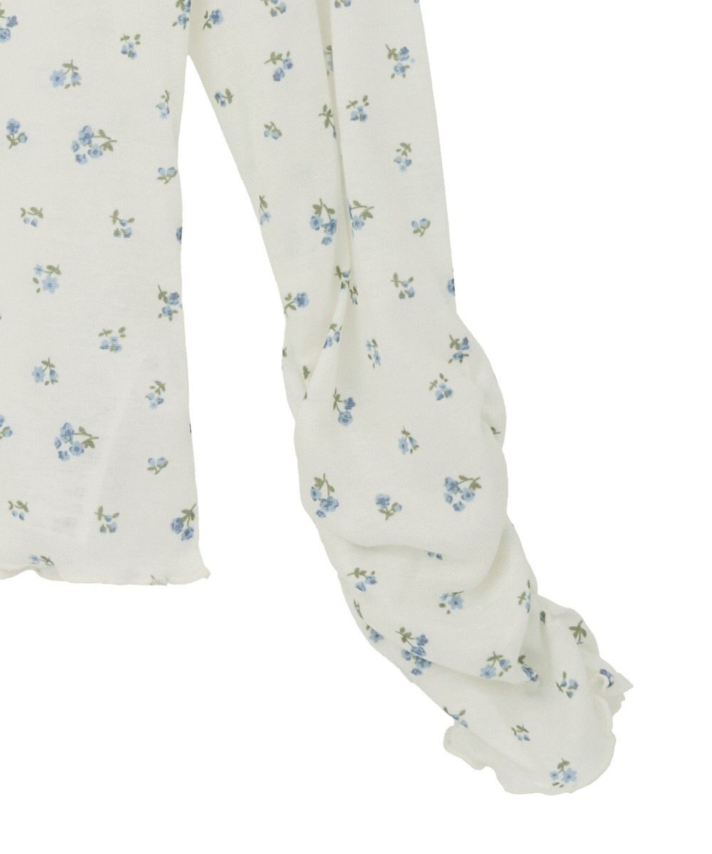 earth music&ecology ハイネックフラワーメロープルオーバー 