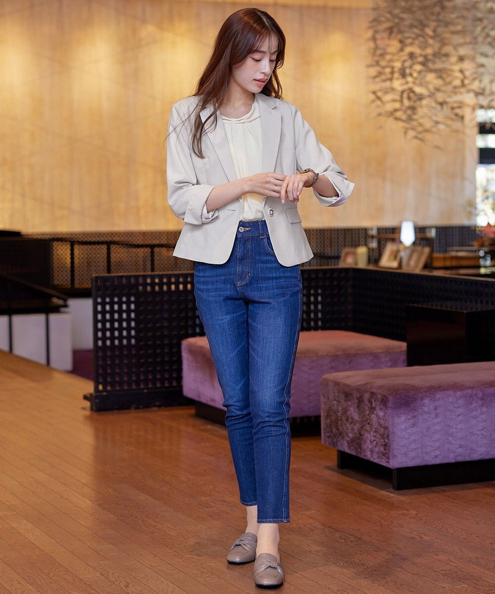 Tiaclasse 【吸水速乾・接触冷感・UVケア・防シワ・洗える】カチオンテーラードジャケット 