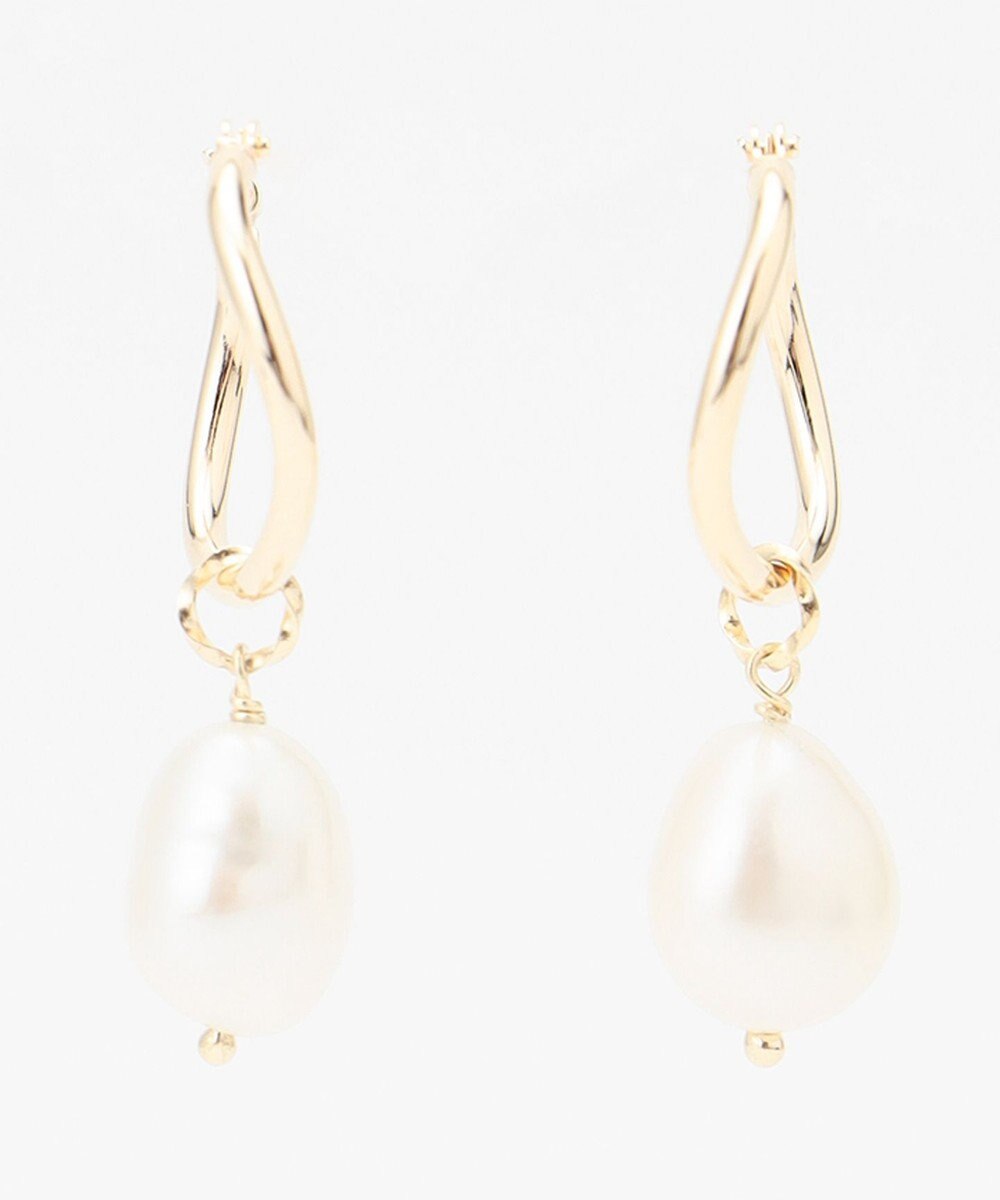 TOCCA 【新色ピンクゴールドが入荷！】【WEB限定】PETAL HOOP PIERCED EARRINGS K10 淡水パール ピアス 