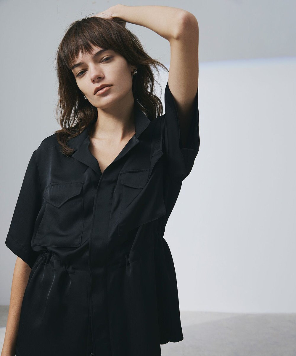 uncrave ライトダブルサテン シャツジャケット 