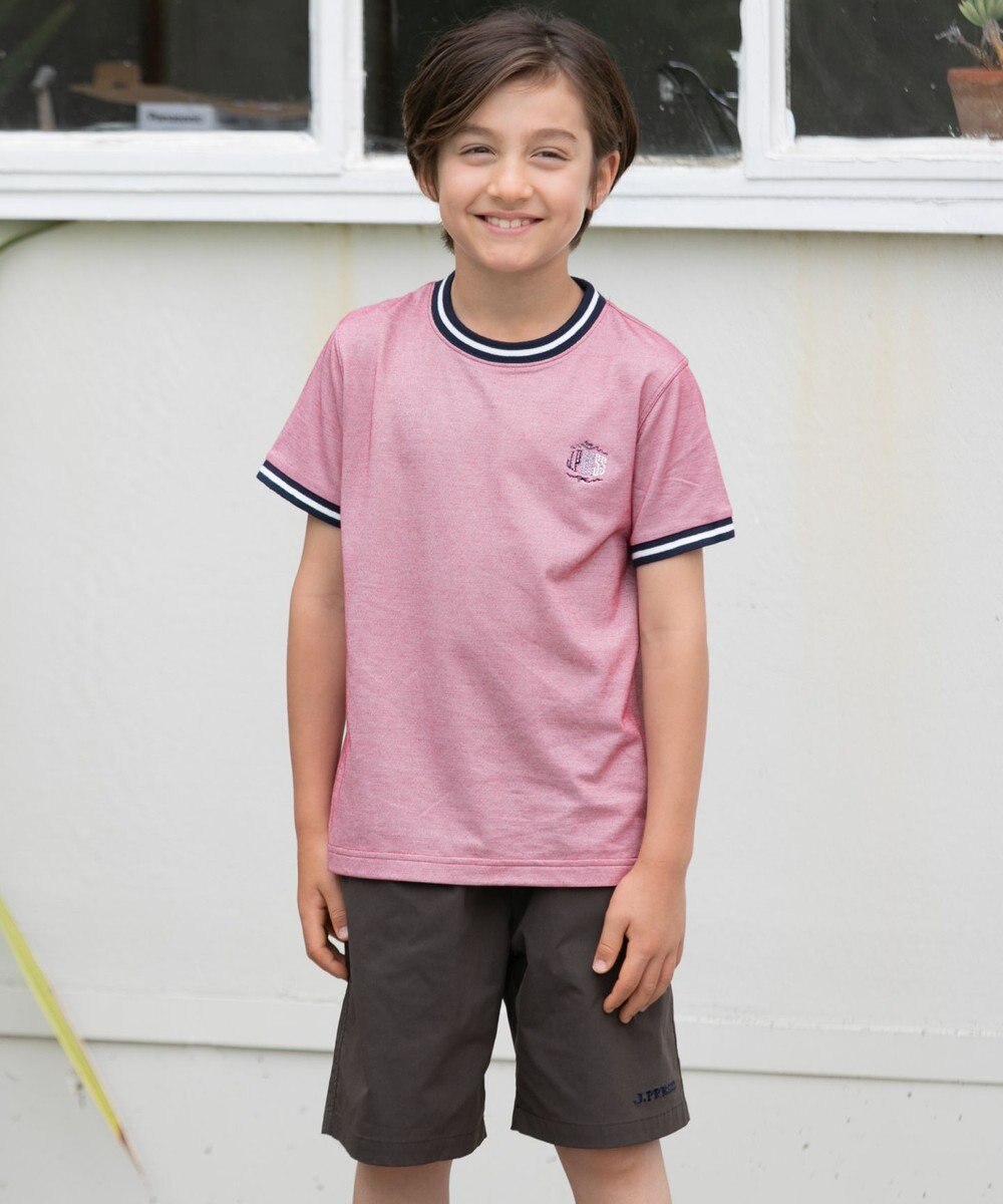 J.PRESS KIDS 【110-130cm】COOLMAX コンビボーダー リブＴシャツ 
