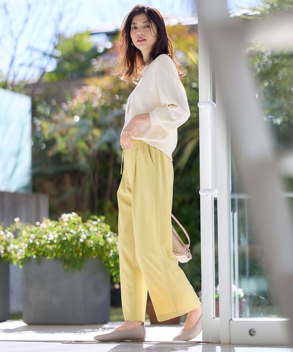 ANY 【ウエストゴム/ストレッチ/セットアップ可】イージィケアストレッチワイドパンツ 