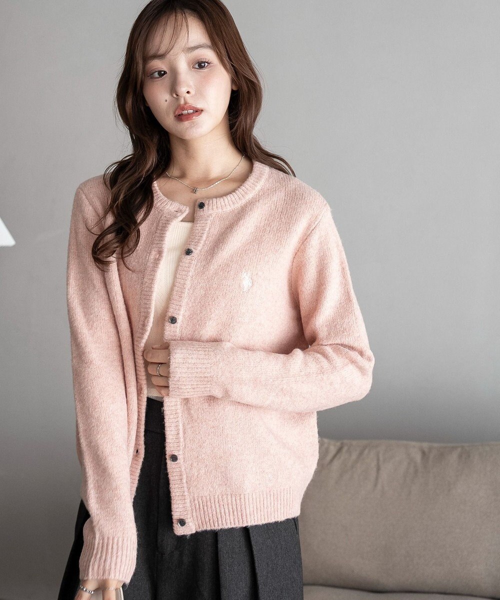 WEGO 【WEB限定/25年秋冬新作】別注USPOLO微起毛カーデ 