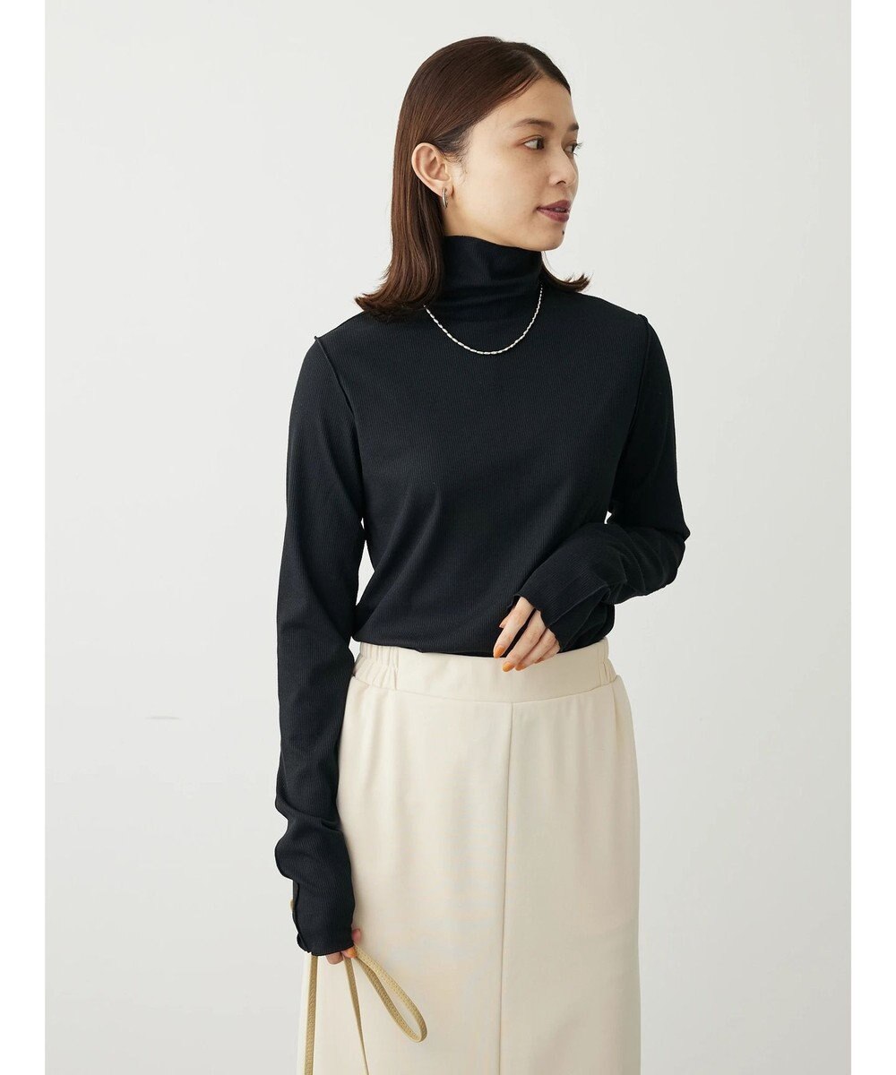 Green Parks カットリブタートルネックプルオーバー 