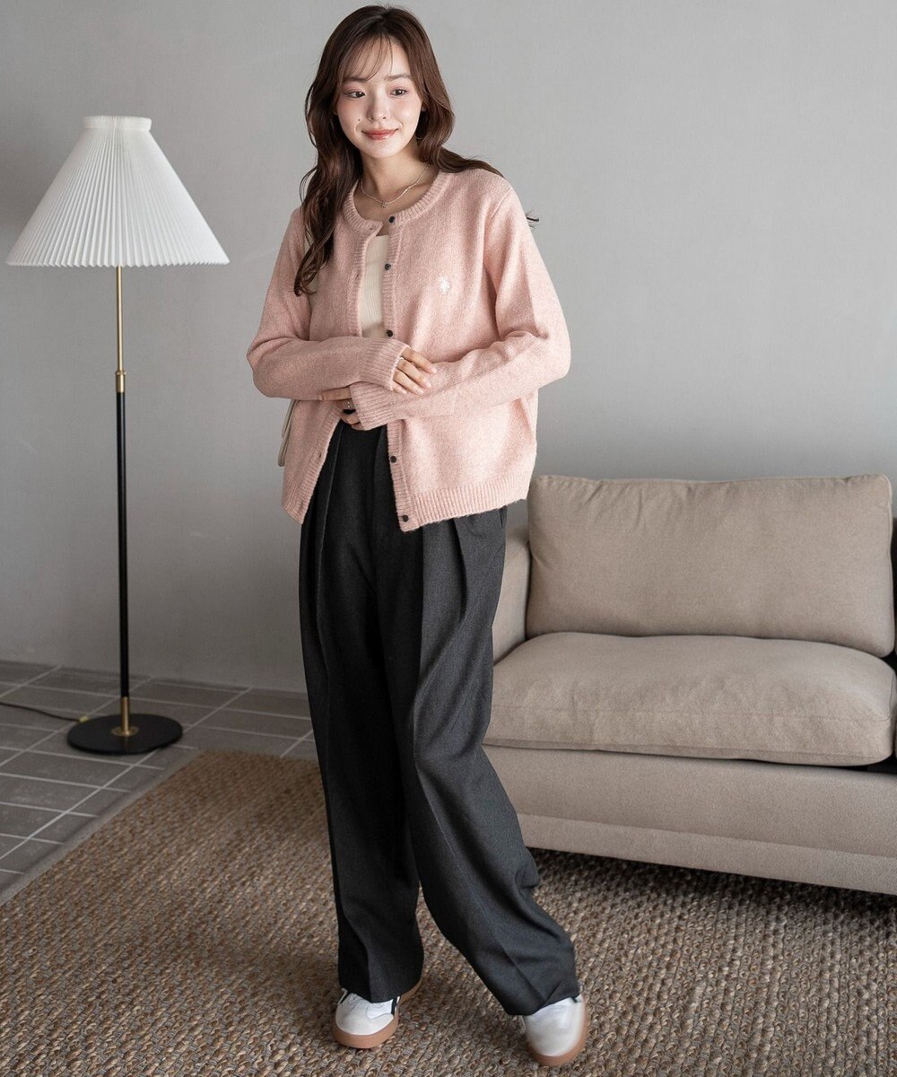 WEGO 【WEB限定/25年秋冬新作】別注USPOLO微起毛カーデ 