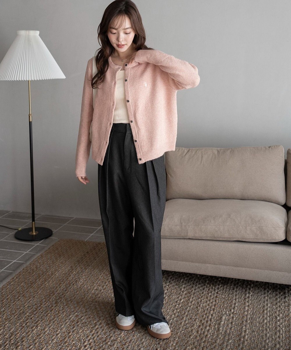 WEGO 【WEB限定/25年秋冬新作】別注USPOLO微起毛カーデ 